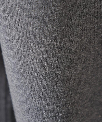 拼色下襬荷葉邊針織休閒褲