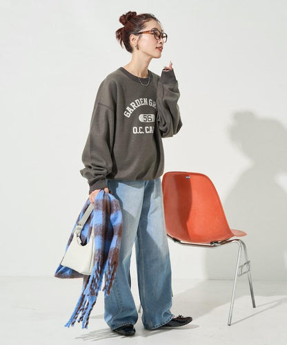 可雙面穿學院風印花衛衣