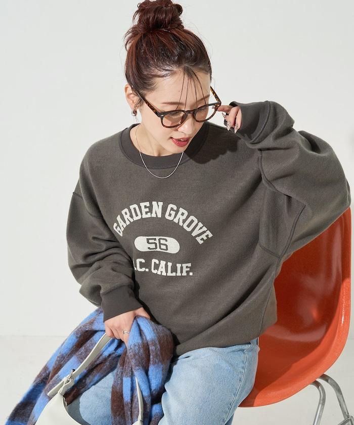 可雙面穿學院風印花衛衣