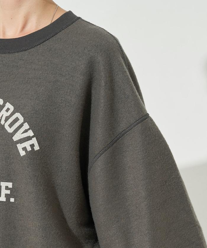 可雙面穿學院風印花衛衣