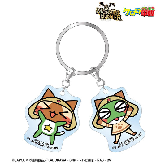《怪物獵人物語》×《Keroro軍曹》_Keroro艾露貓&Keroro 雙聯亞克力鑰匙扣