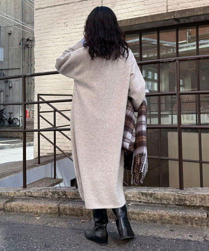 FR刺繡翻領針織連衣裙
