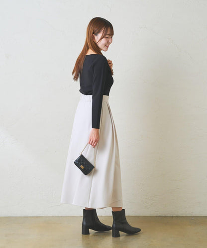 不對稱裹身風格喇叭裙