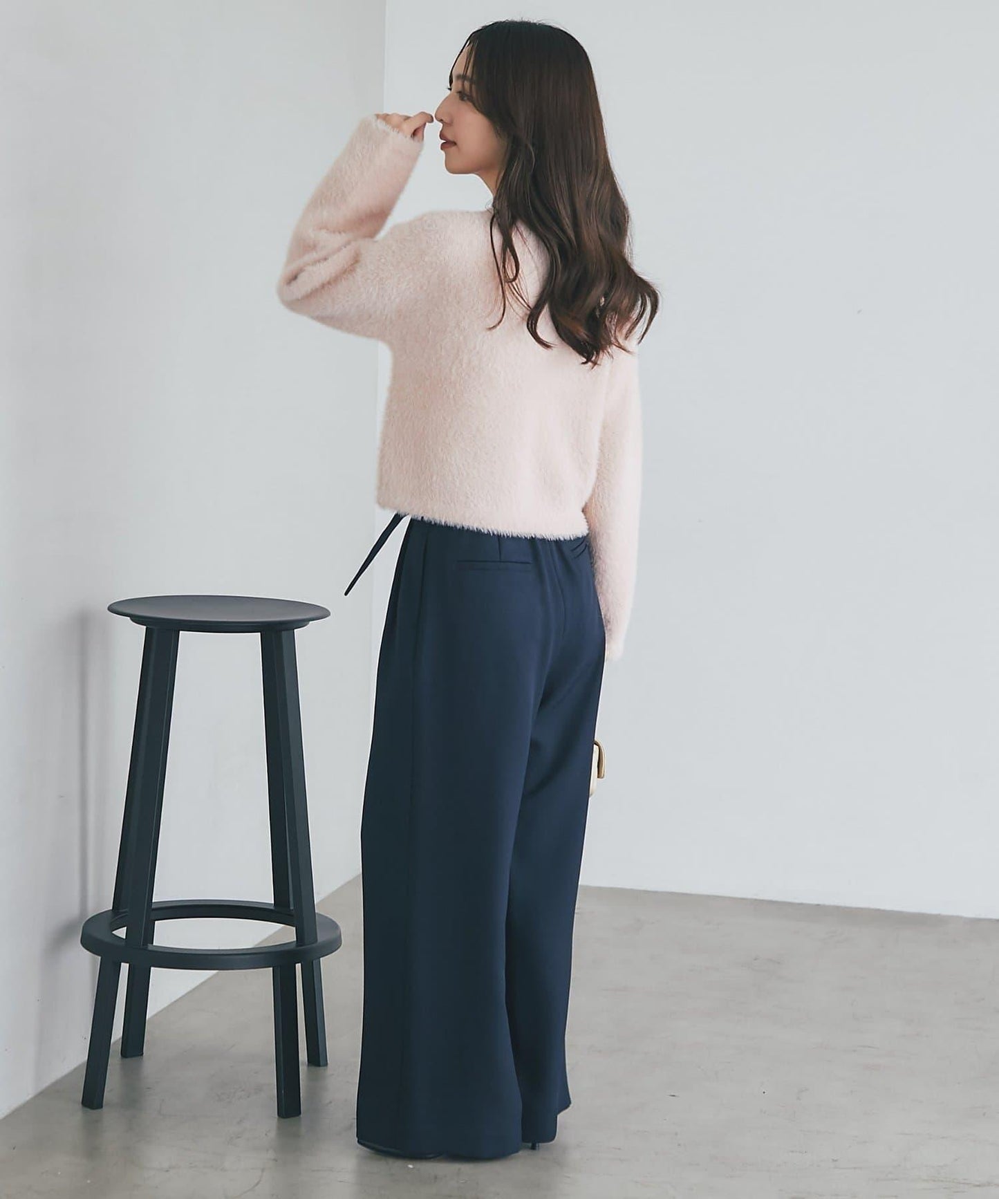 配腰帶寬鬆長褲