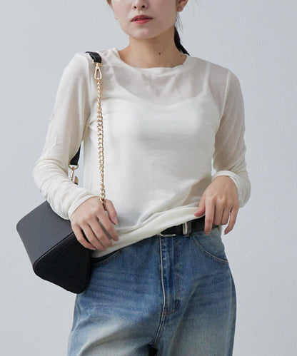 羊絨柔軟圓領針織衫