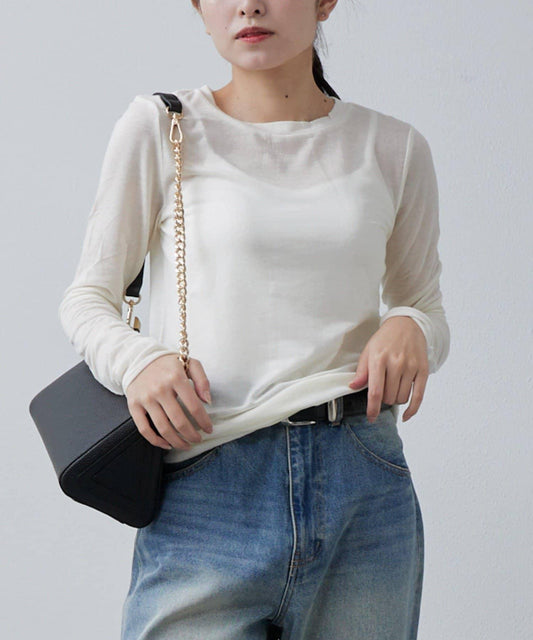 羊絨柔軟圓領針織衫