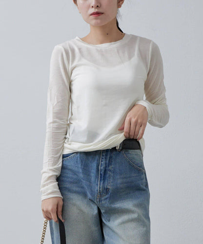 羊絨柔軟圓領針織衫