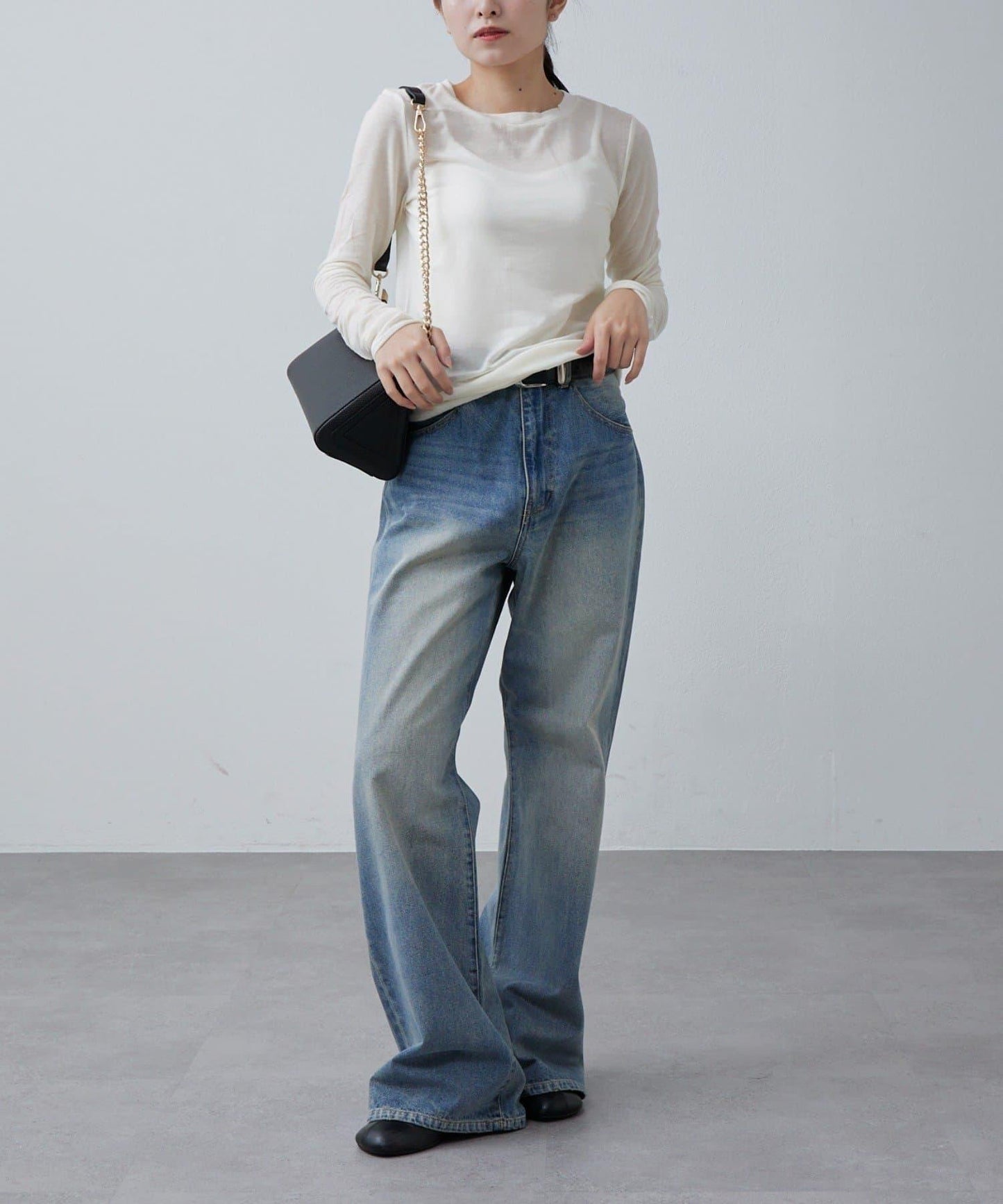 羊絨柔軟圓領針織衫