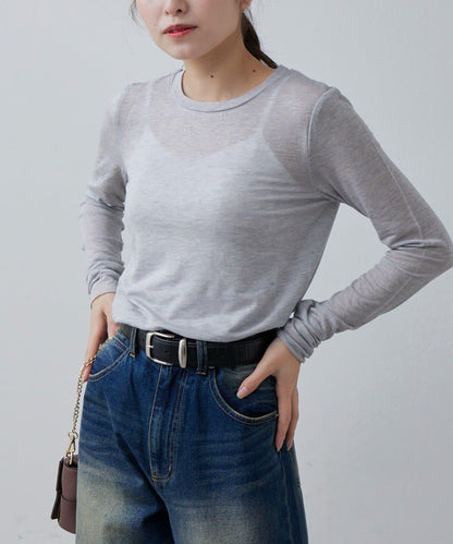 羊絨柔軟圓領針織衫