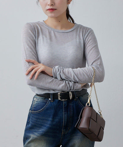 羊絨柔軟圓領針織衫