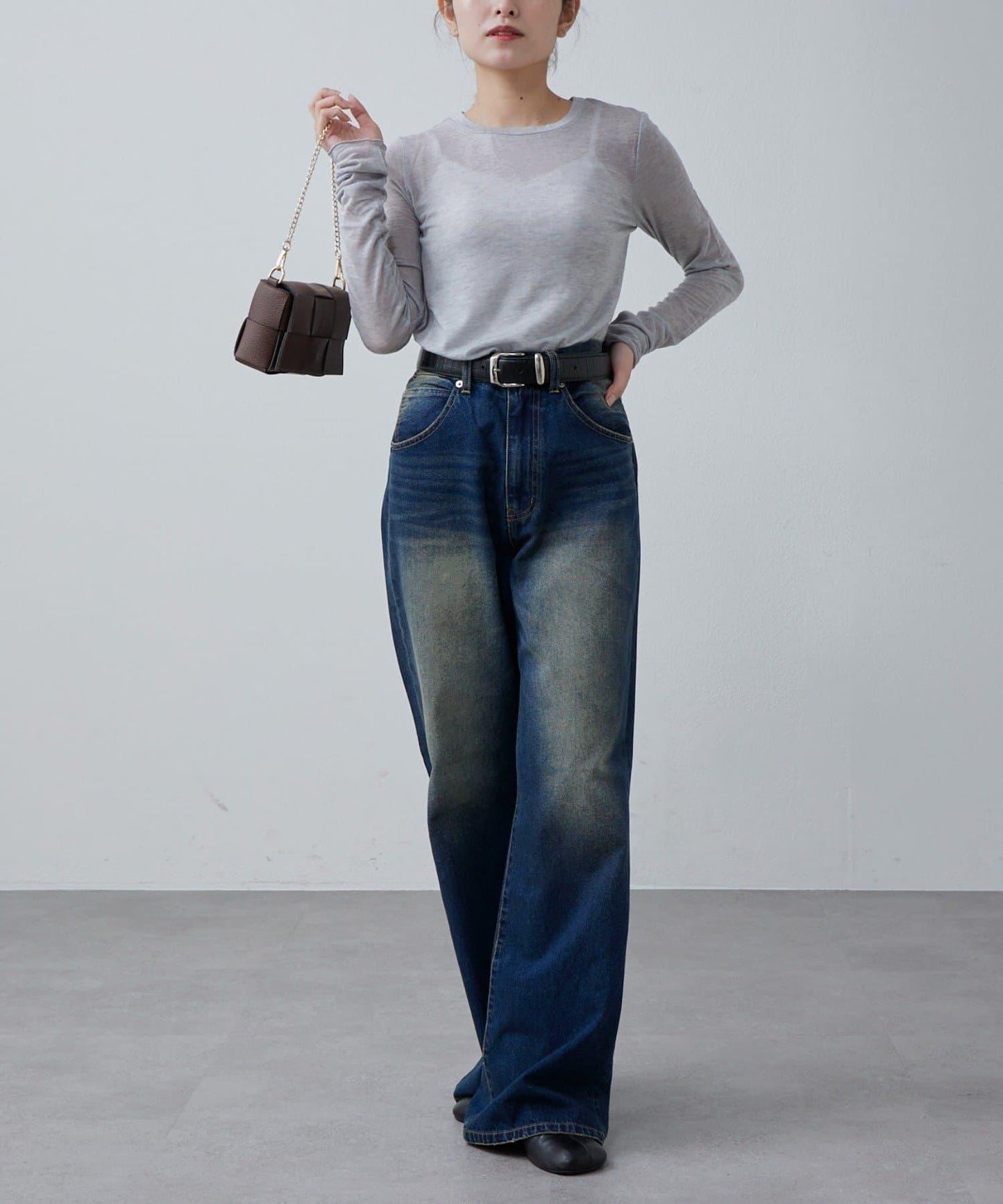 羊絨柔軟圓領針織衫