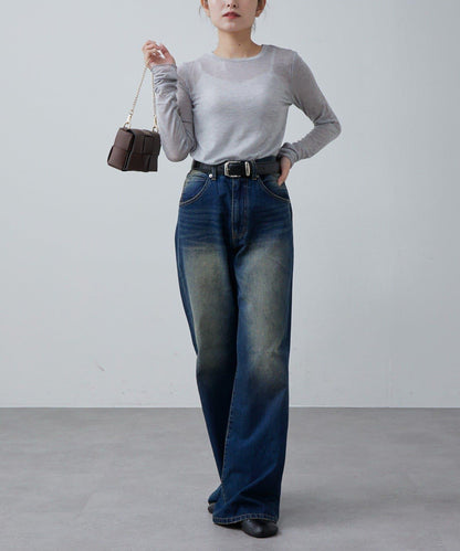 羊絨柔軟圓領針織衫