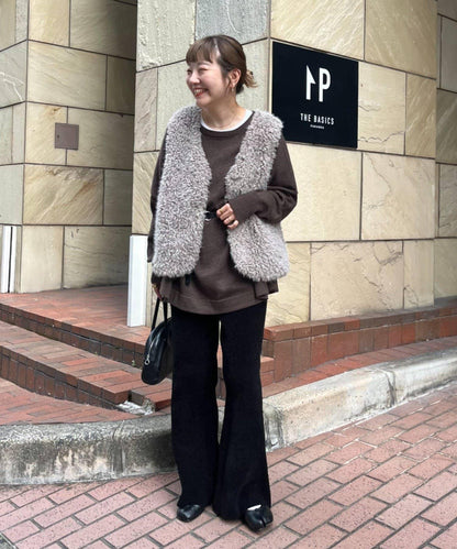 【てら企畫】時尚顯瘦羊毛混紡寬鬆針織長款上衣