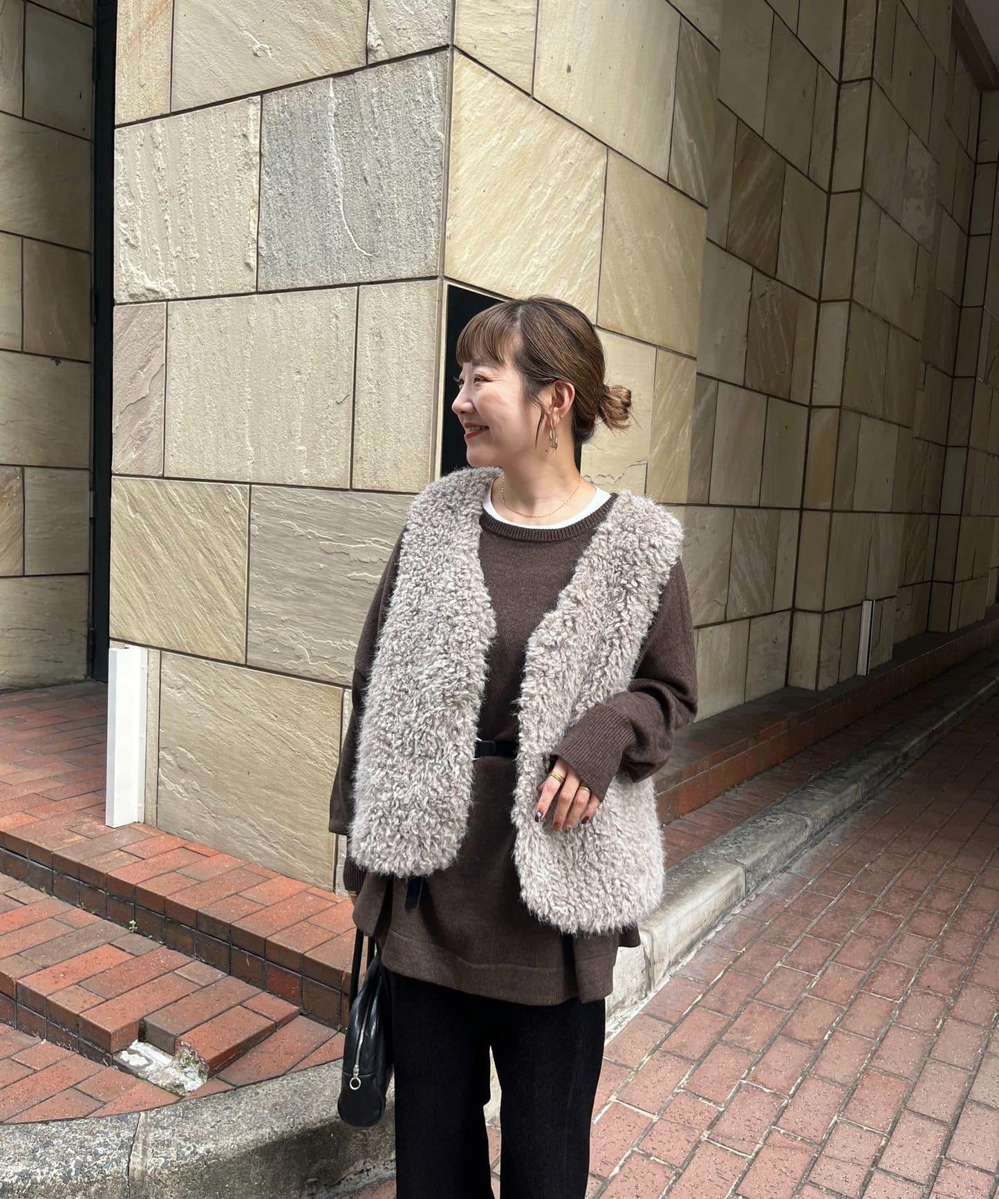 【てら企畫】時尚顯瘦羊毛混紡寬鬆針織長款上衣