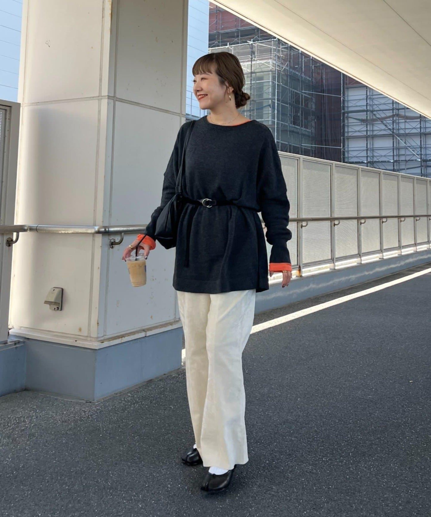 【てら企畫】時尚顯瘦羊毛混紡寬鬆針織長款上衣