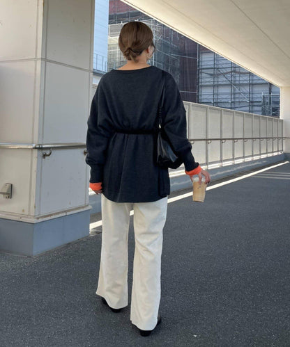 【てら企畫】時尚顯瘦羊毛混紡寬鬆針織長款上衣