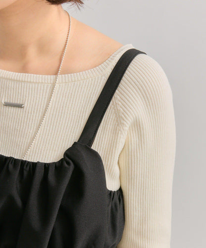 褶皺吊帶背心套裝連衣裙