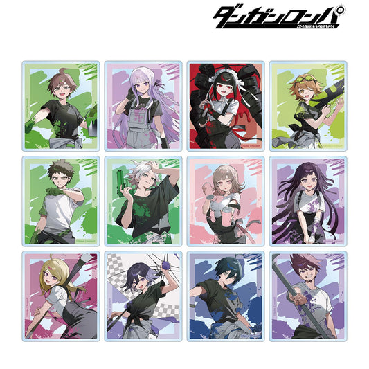 《彈丸論破》_さくしゃ2插畫 塗鴉風格版 隨機亞克力卡片(單品/全套BOX)【BOX/12包入】