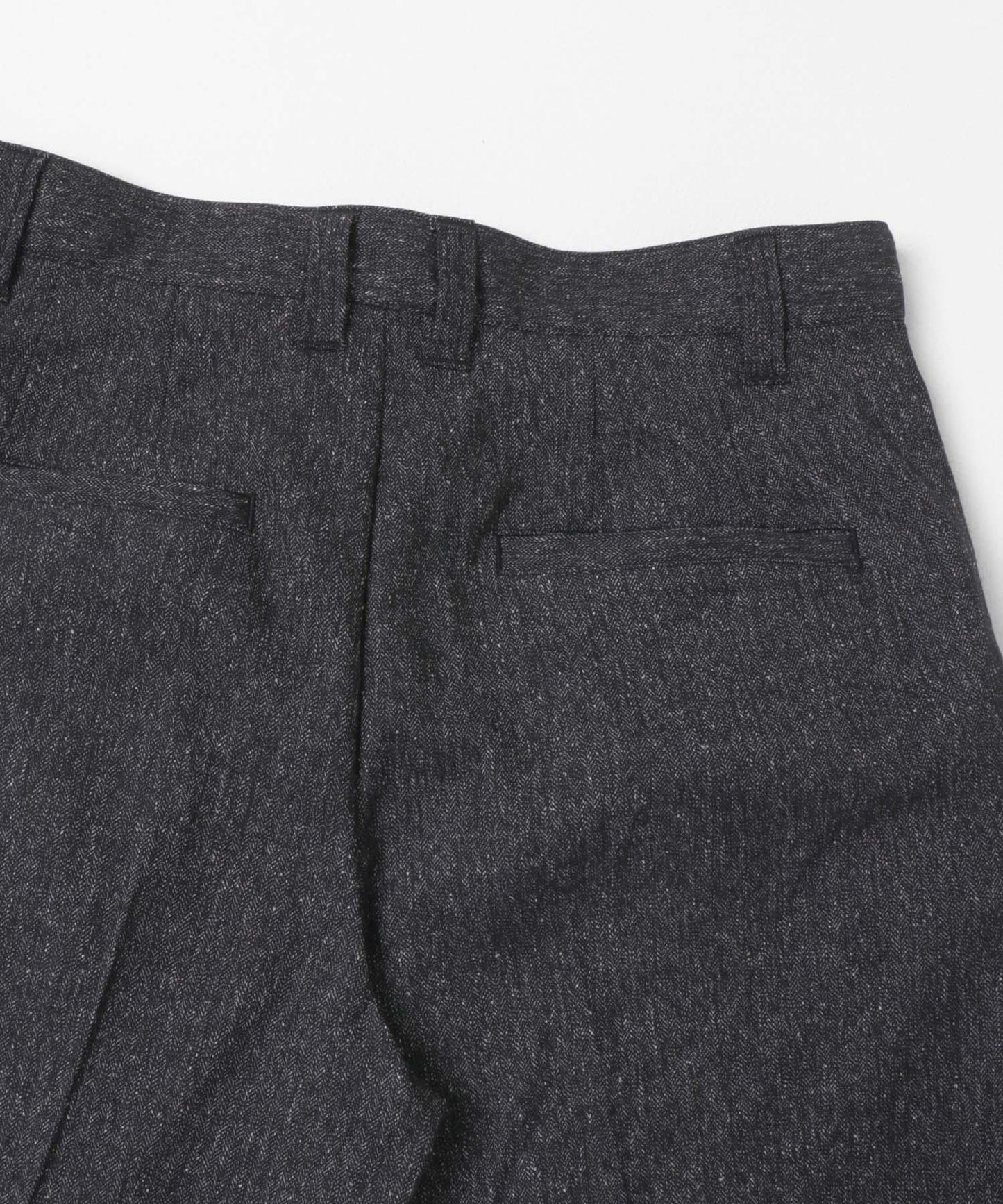 斜紋寬鬆雙褶西裝褲