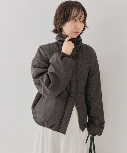 中棉格紋羽絨服