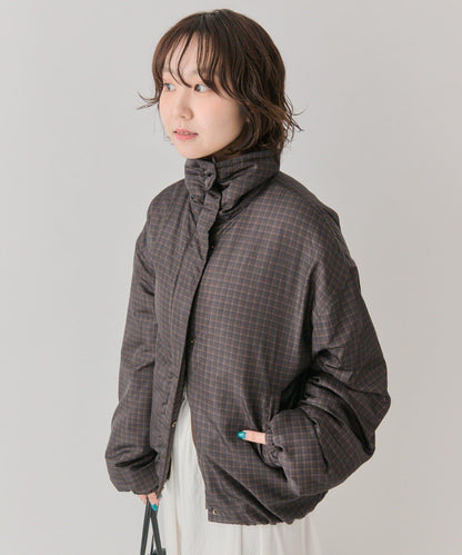 中棉格紋羽絨服