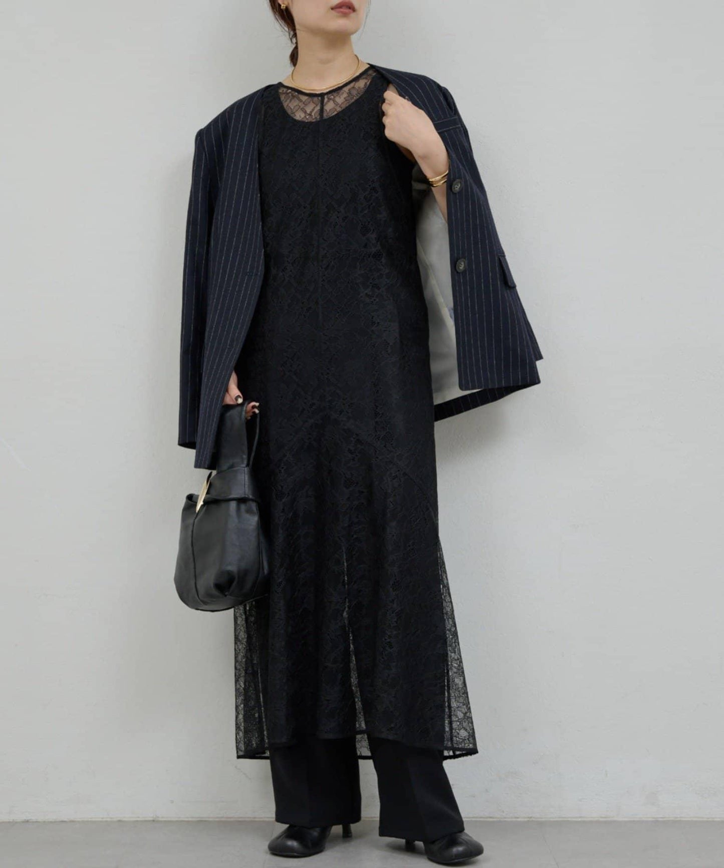 【近期開始】【加一件更顯華麗】【前後兩穿】蕾絲連衣裙