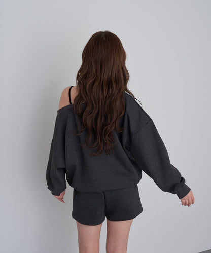 【RAY CASSIN】層疊字母單肩衛衣