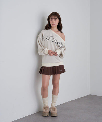 【RAY CASSIN】層疊字母單肩衛衣