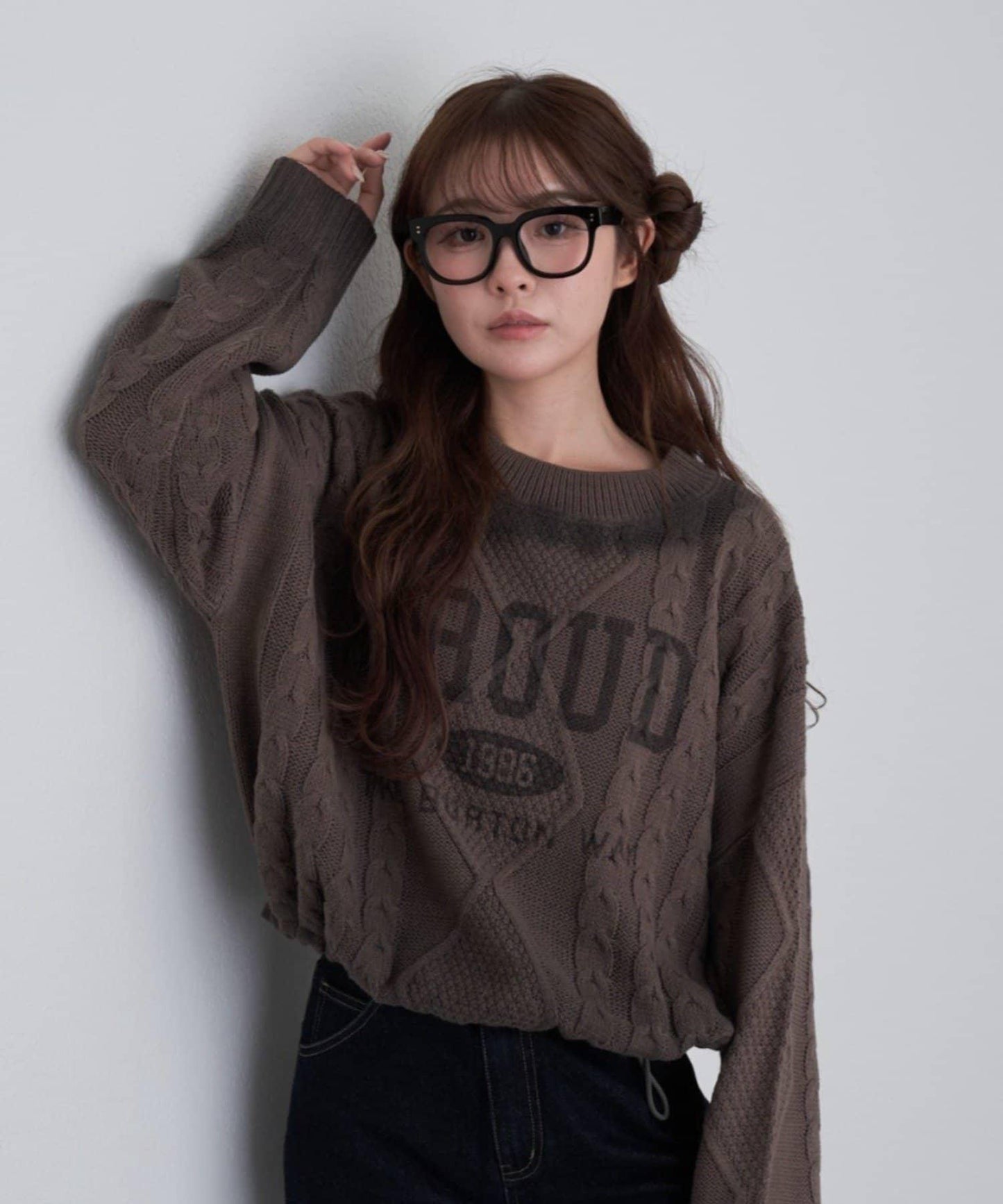 【RAY CASSIN】麻花扎染字母針織衫