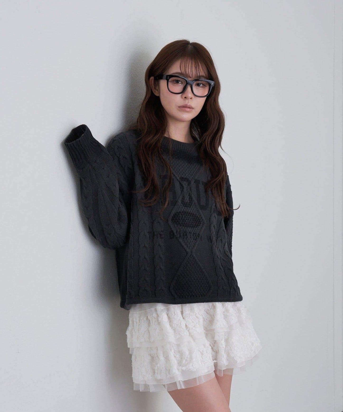 【RAY CASSIN】麻花扎染字母針織衫