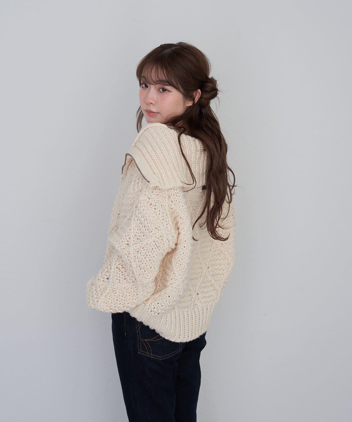 編織花紋針織夾克