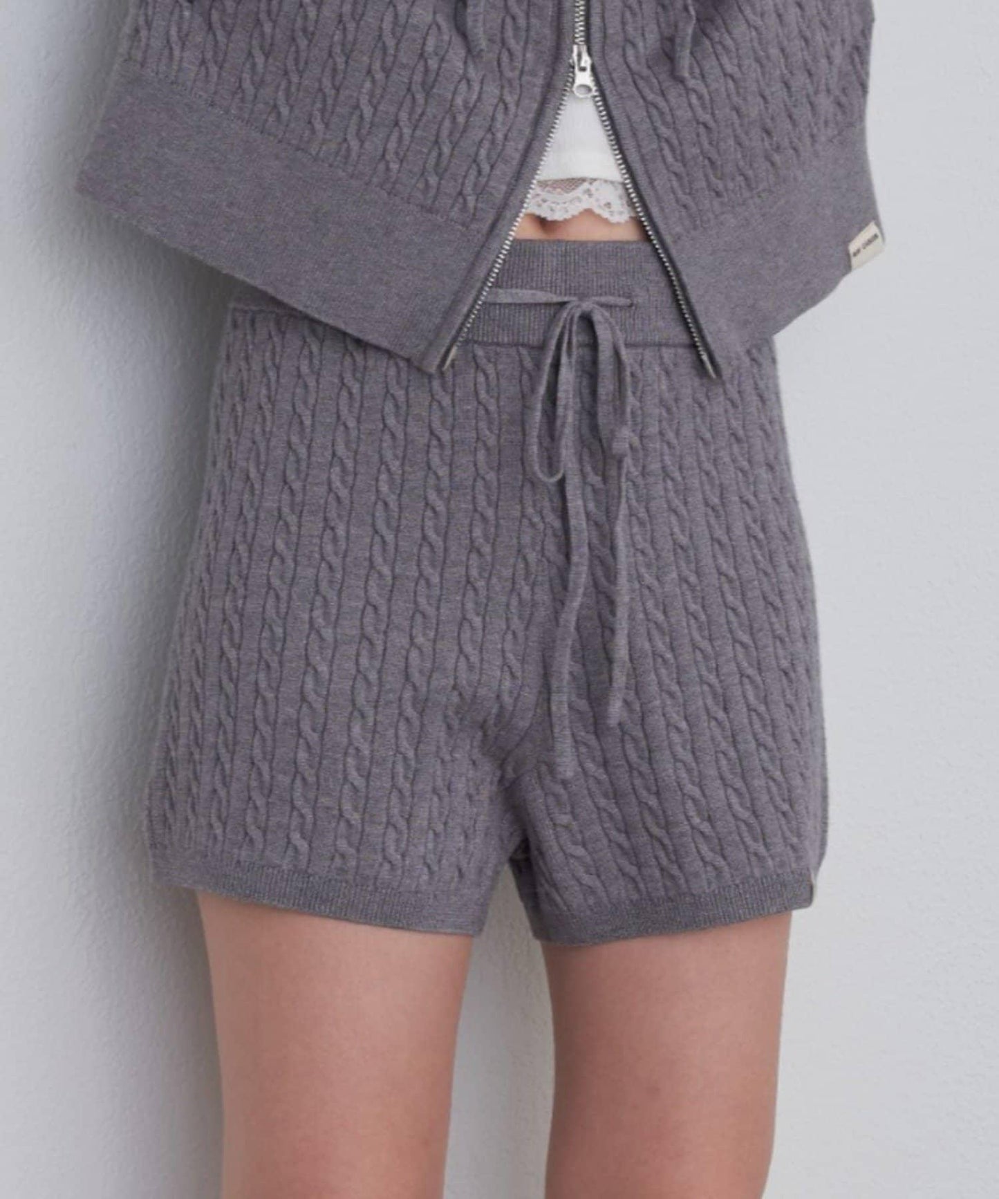 麻花編織短褲