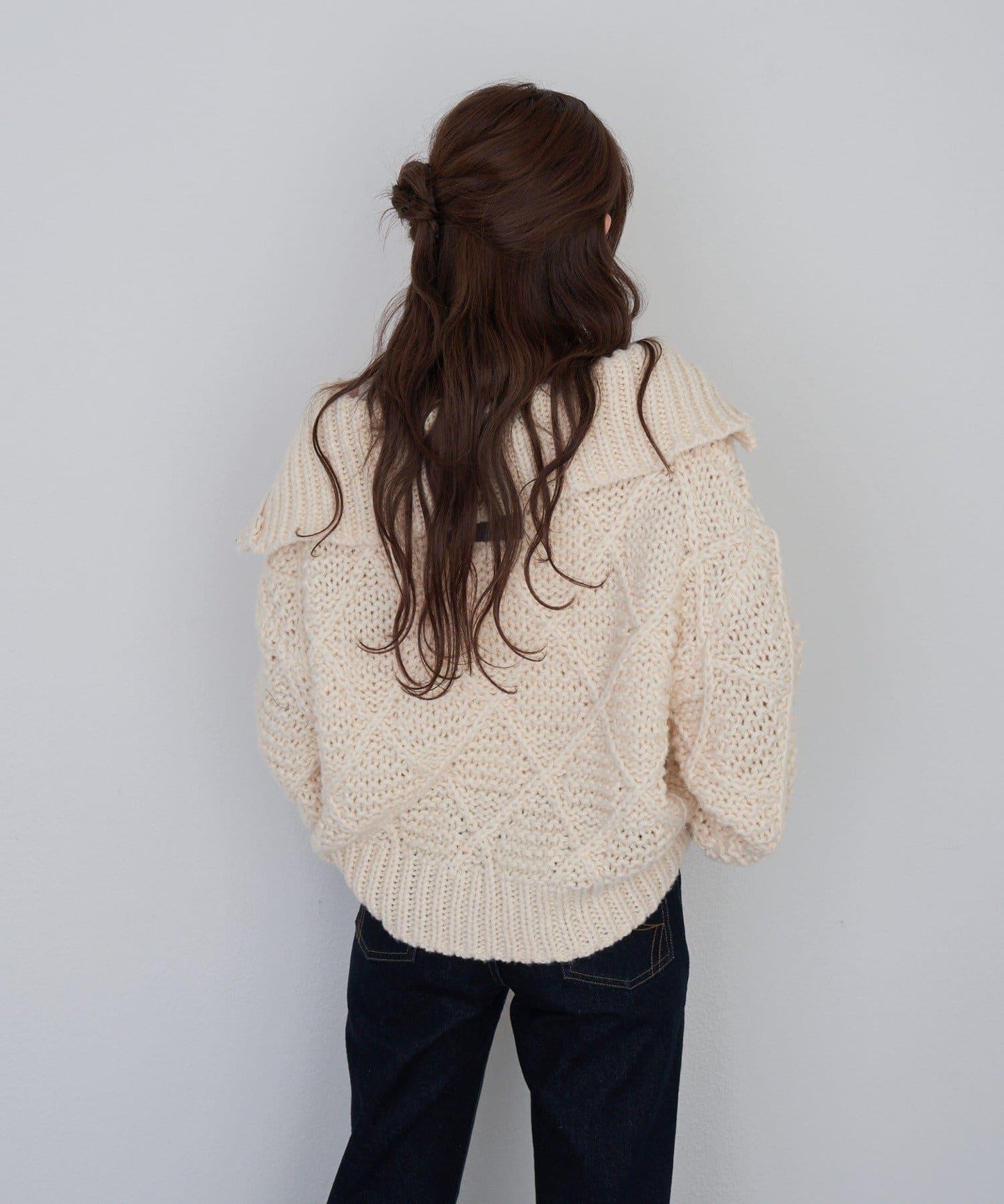 編織花紋針織夾克