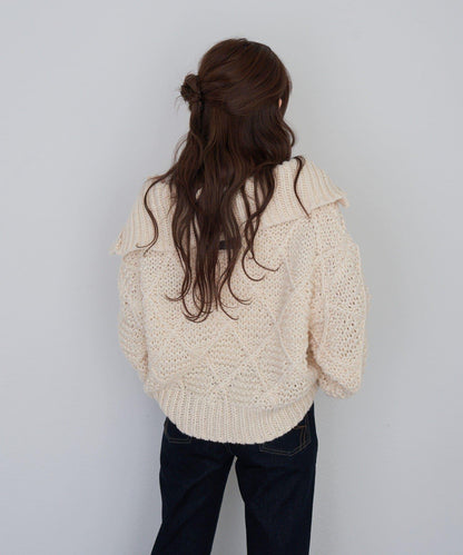 編織花紋針織夾克