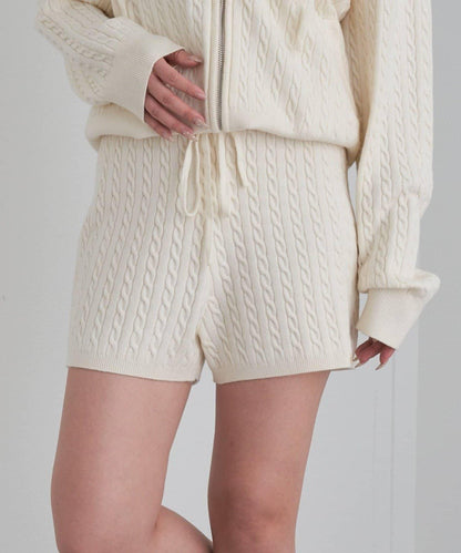 麻花編織短褲