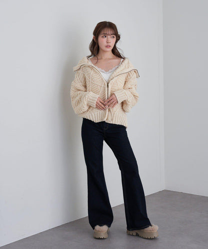 編織花紋針織夾克