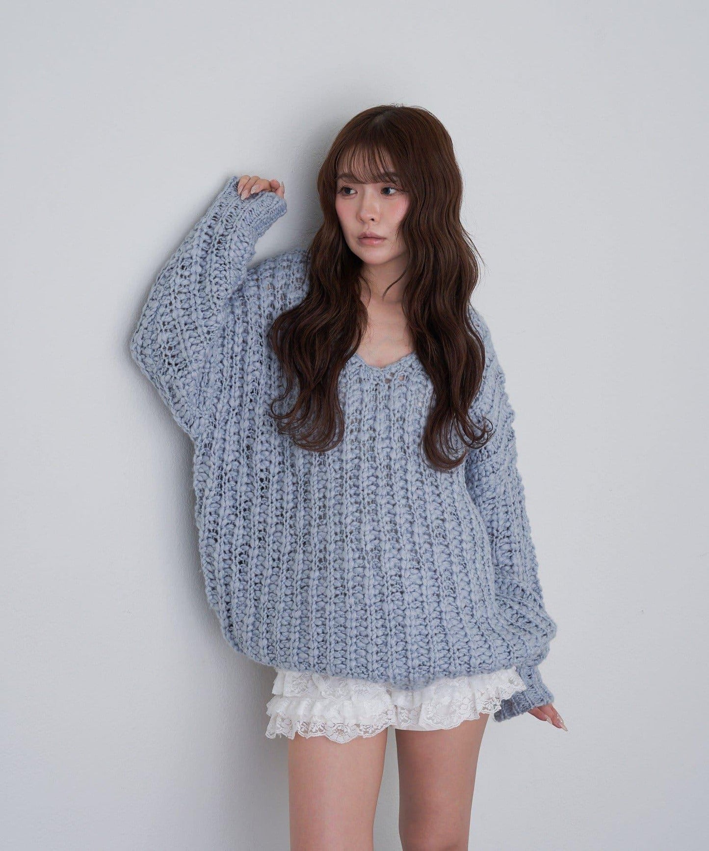 【RAY CASSIN】V領寬鬆針織衫