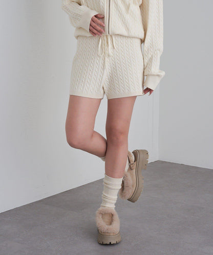 麻花編織短褲