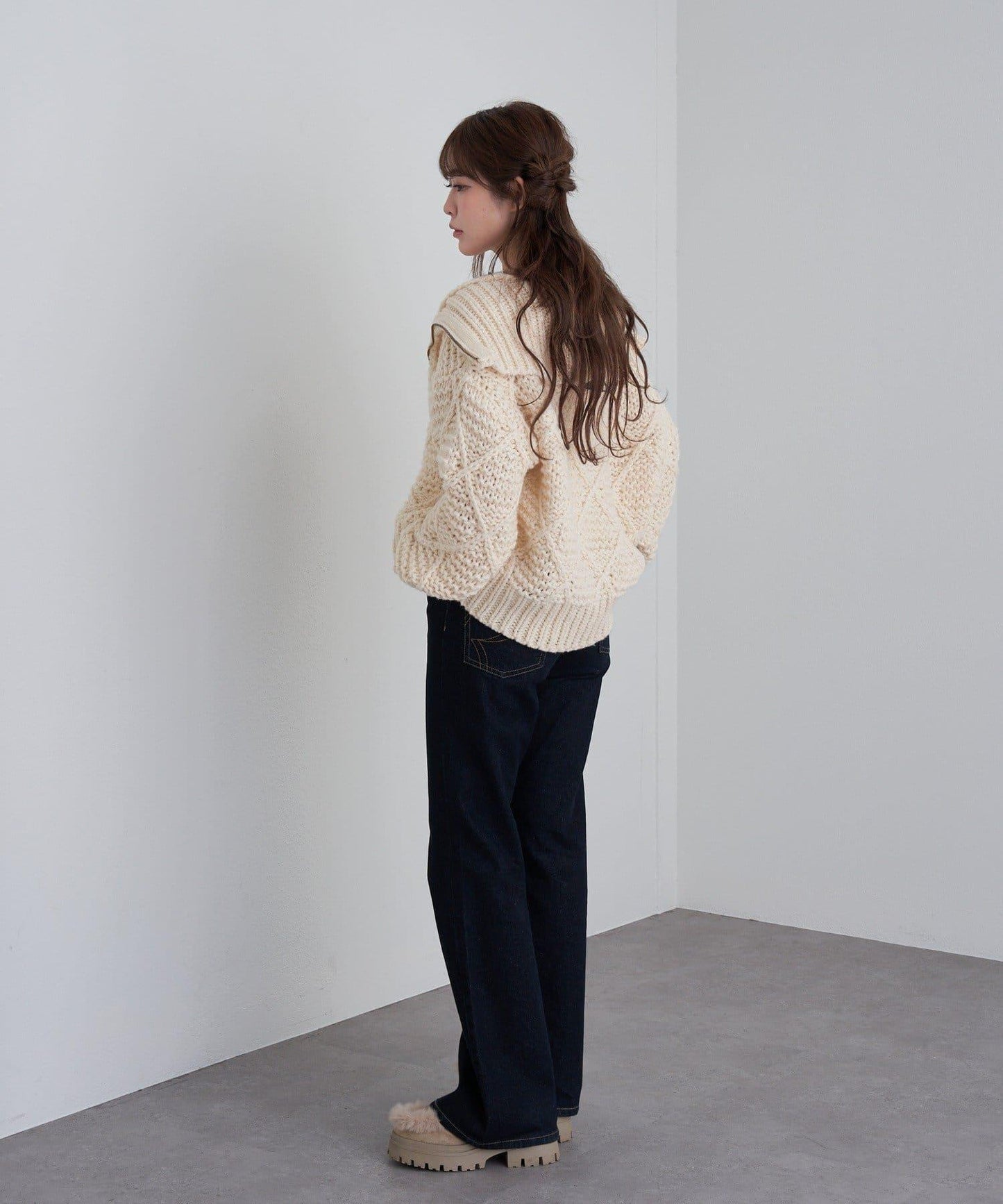 編織花紋針織夾克