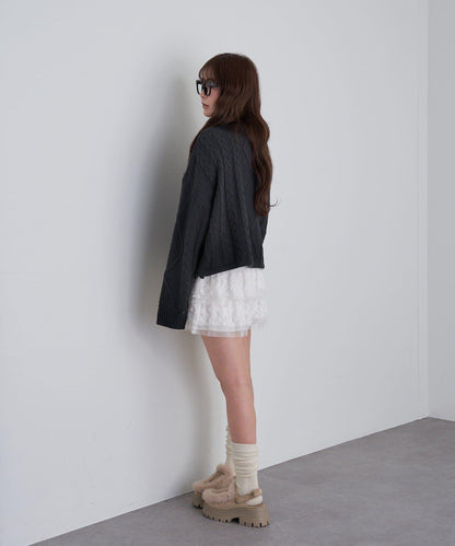 【RAY CASSIN】麻花扎染字母針織衫