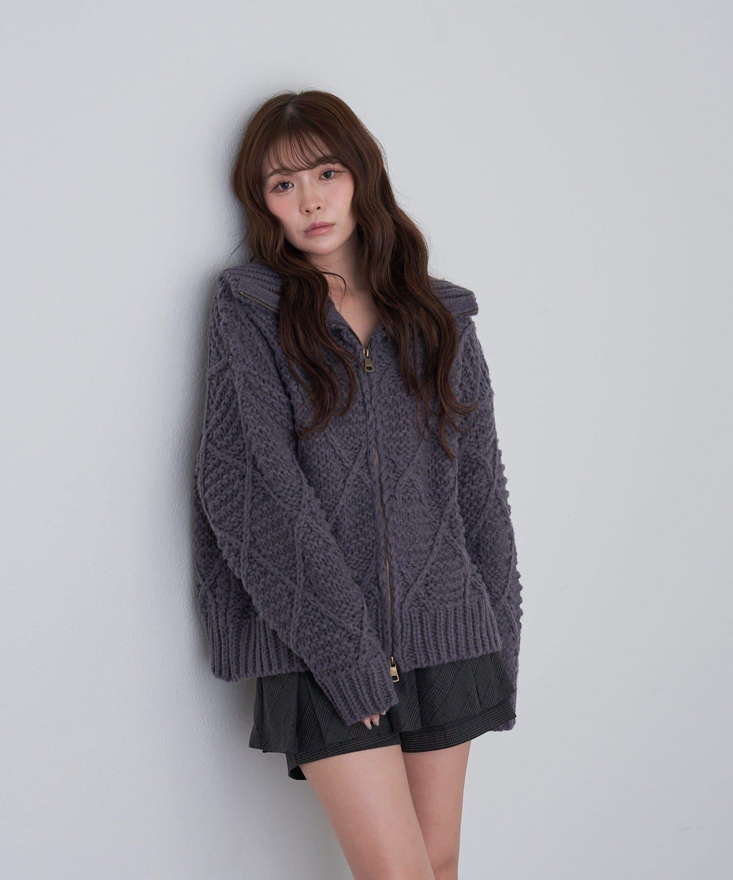 編織花紋針織夾克