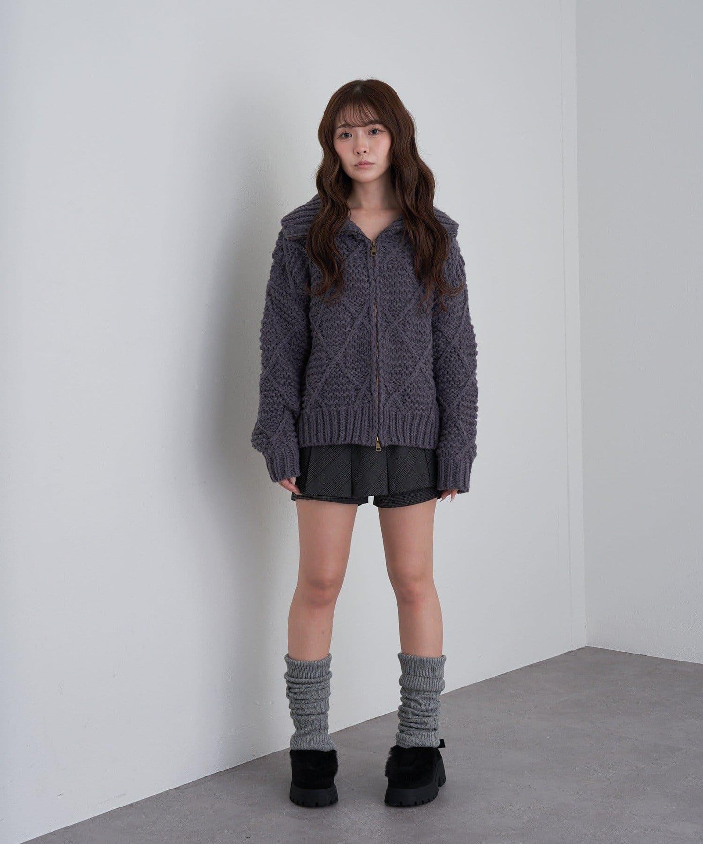 編織花紋針織夾克