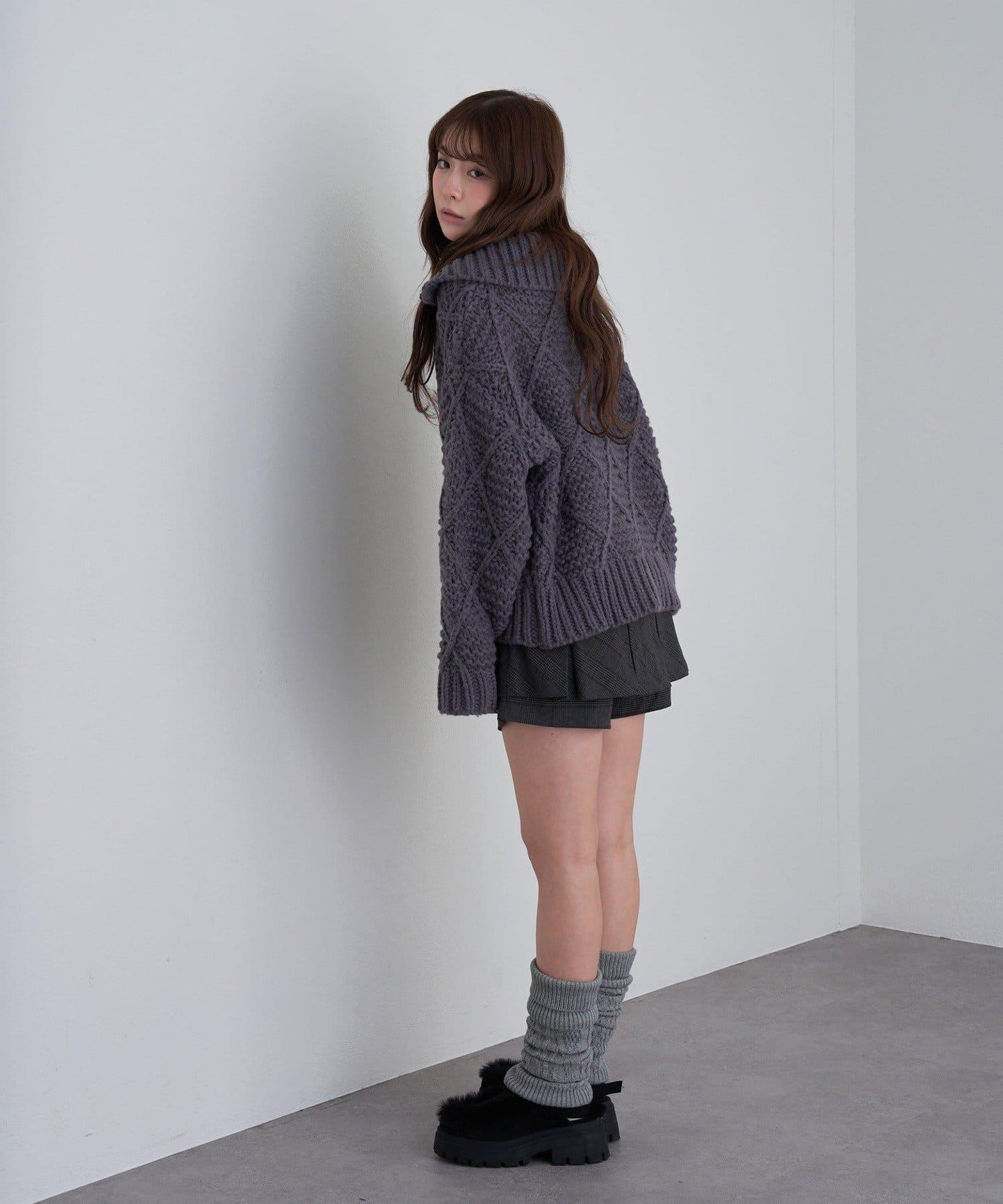 編織花紋針織夾克