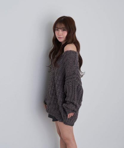 【RAY CASSIN】V領寬鬆針織衫