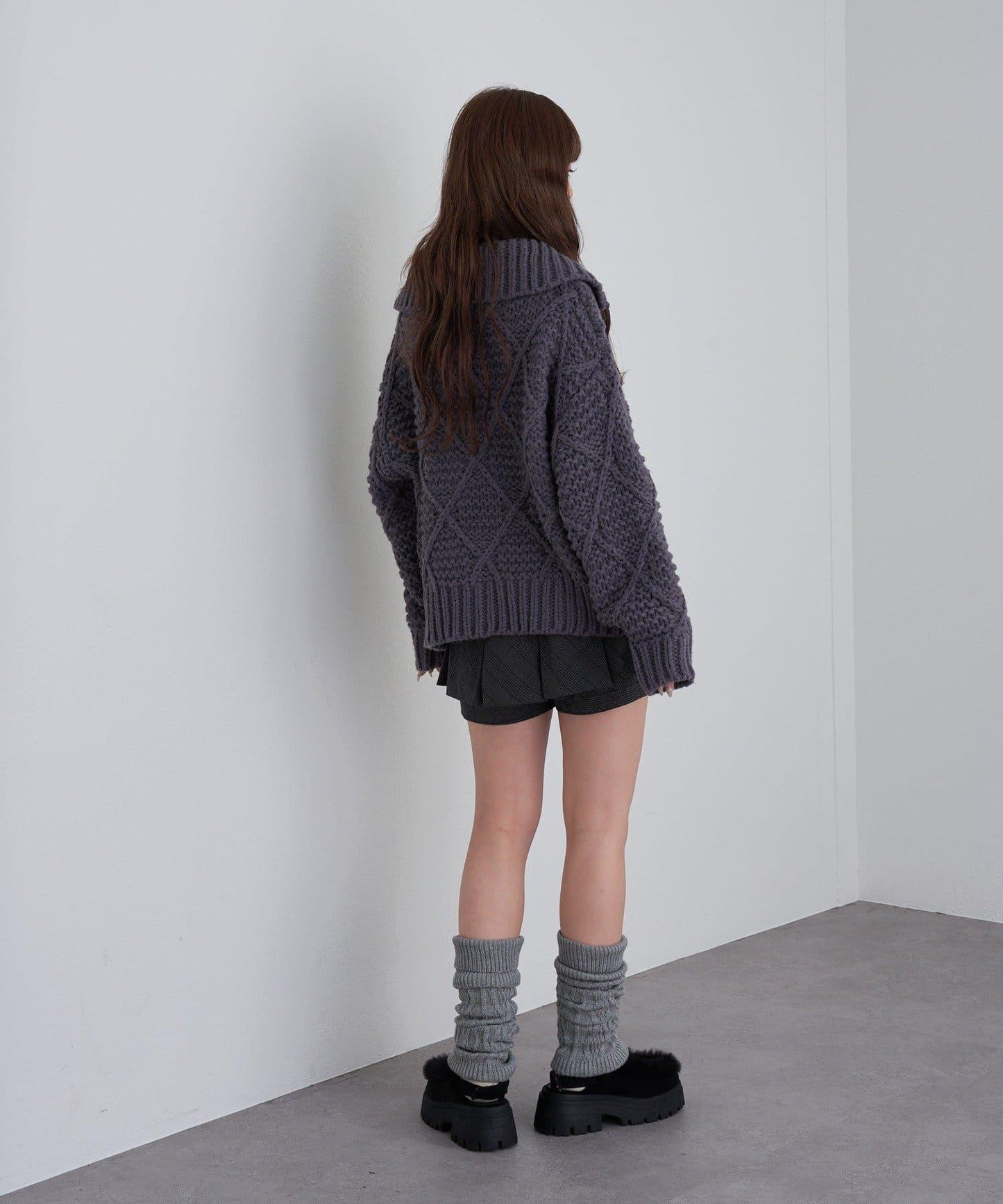 編織花紋針織夾克