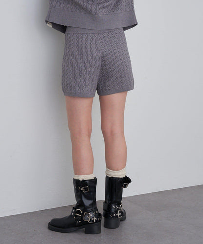 麻花編織短褲