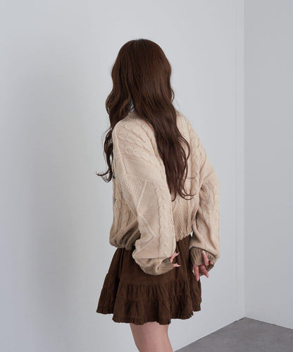 【RAY CASSIN】麻花扎染字母針織衫