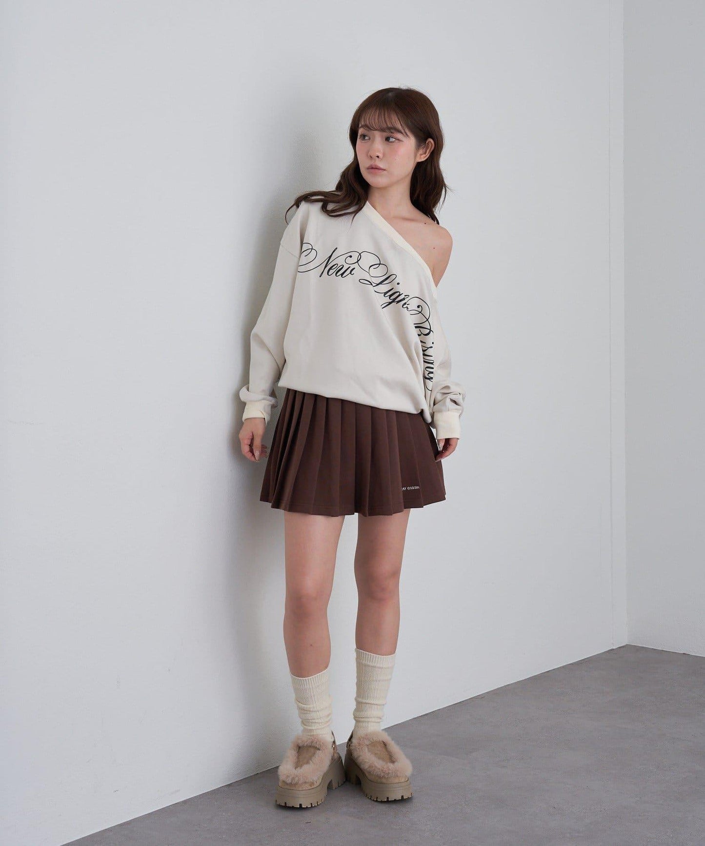 【RAY CASSIN】衛衣百褶迷你裙