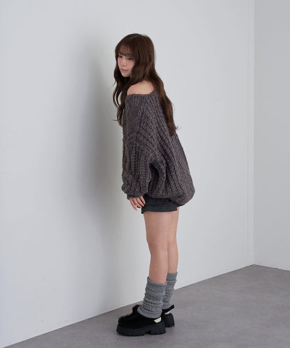 【RAY CASSIN】V領寬鬆針織衫