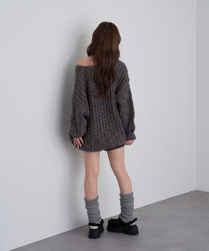 【RAY CASSIN】V領寬鬆針織衫